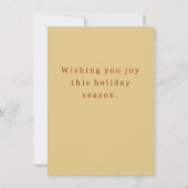 エレガントなゴールドのトナカイ クリスマススクリプト ノートカード (裏面)