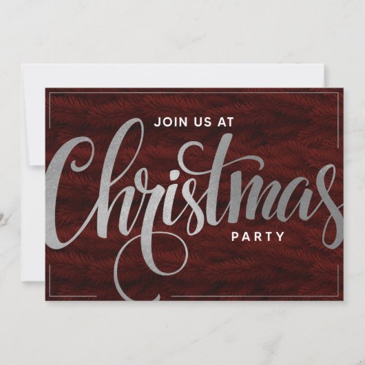 エレガントなゴールドのトレンディなスクリプト ホリデーパーティーの招待状 招待状 (正面)