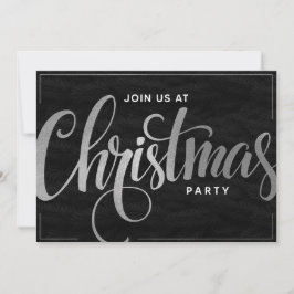 エレガントなゴールドのトレンディなスクリプト ホリデーパーティー 招待状