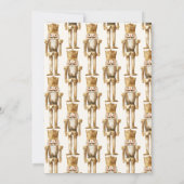 エレガントなゴールドのナッツクラッカー　クリスマスホリデーパーティー 招待状 (裏面)