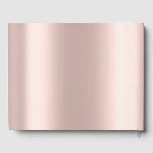 エレガントなゴールドのハートのローズゴールドのゲストブック ゲストブック (裏面)