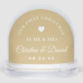 エレガントなゴールドのファーストクリスマスフォト記念品 (裏面)