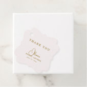 エレガントなゴールドのブライダルシャワーの感謝タグ フェイバータグ (インサイチュ)