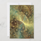 エレガントなゴールドのペイズリー 招待状 (裏面)