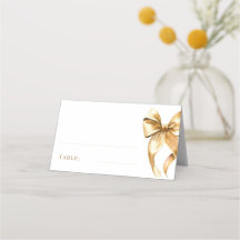 エレガントなゴールドのボウテーブルデコ