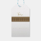 エレガントなゴールドのリボン感謝タグ ギフトタグ (裏面)