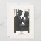 エレガントなゴールドの写真 50周年記念結婚式 招待状 (正面)