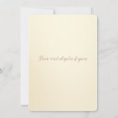 エレガントなゴールドの卒業カード 招待状 (裏面)