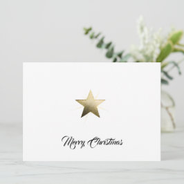 エレガントなゴールドの星のシンプルなデザイン 優しい輝きを放つ シーズンカード