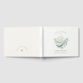 エレガントなゴールドの水中花魚ベビーシャワー ゲストブック (全面)