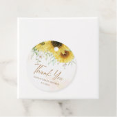エレガントなゴールドの水彩グリーン花の感謝 フェイバータグ (インサイチュ)