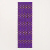 エレガントなゴールドの水玉模様がロイヤルパープルに ヨガマット (裏面)