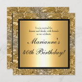 エレガントなゴールドの箔押しが美しいあらゆるイベントの招待状 招待状 (正面/裏面)