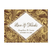 エレガントなゴールドの結婚式のお礼