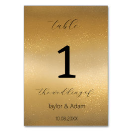 エレガントなゴールドの結婚式テーブルナンバー テーブルナンバー