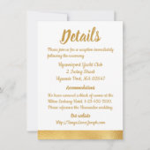 エレガントなゴールドの結婚式案内 詳細 グラム 招待状 (正面)