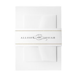 エレガントなゴールドの結婚式 招待状ベリーバンド