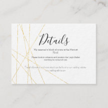 エレガントなゴールドの結婚式 詳細 封入カード