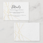 エレガントなゴールドの結婚式 詳細 封入カード エンクロージャーカード (正面/裏面)