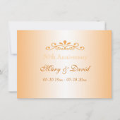 エレガントなゴールドの結婚50周年招待状 招待状 (正面)