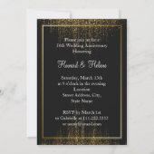 エレガントなゴールドの結婚50周年記念 招待状 (裏面)