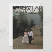 エレガントなゴールドの縁取りの2枚の写真の結婚式 招待状 (裏面)