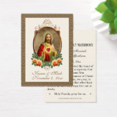 エレガントなゴールドの聖心イエス結婚式の聖なるカード (デスク)