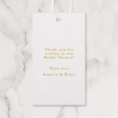 エレガントなゴールドの花柄デザインのギフトタグ ギフトタグ (裏面)