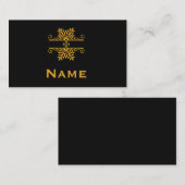 エレガントなゴールドの花飾り バロックスタイル 名刺 (正面/裏面)