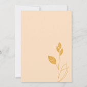 エレガントなゴールドの葉のボタニカル 70歳の誕生日 招待状 (裏面)