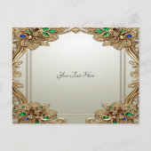 エレガントなゴールドの装飾的なポストカード ポストカード (正面)