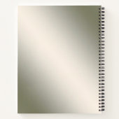 エレガントなゴールドの装飾的な花柄ノート ノートブック (裏面)