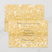 エレガントなゴールドの輝き あらゆる行事への返信カード 出欠カード (正面/裏面)