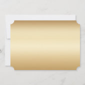 エレガントなゴールドの雪の結晶クリスマスホリデーパーティー 招待状 (裏面)