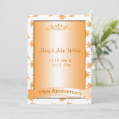 エレガントなゴールドの50周年記念招待状 招待状 (スタンド正面)