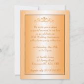 エレガントなゴールドの50周年記念招待状 招待状 (裏面)