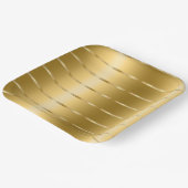 エレガントなゴールドイエローリボン ブライダルシャワー ペーパープレート (傾斜あり)