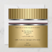 エレガントなゴールドイベントパーティー招待状 招待状 (裏面)