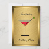 エレガントなゴールドイベント招待状 招待状 (正面)