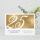 エレガントなゴールドエフェクトの法人ビジネス周年記念 招待状 (スタンド正面)
