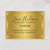 エレガントなゴールドオングールドのシンプルなビジネスカード 名刺 (裏面)