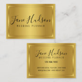 エレガントなゴールドオングールドのミニマルな編集可能なビジネス 名刺 (正面/裏面)