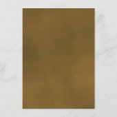 エレガントなゴールドオーカー ロマンチック ローズ ウェディング ディテールズ エンクロージャーカード (裏面)