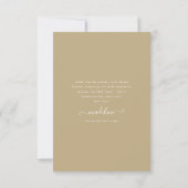 エレガントなゴールドオーシャン ブライダルシャワー 感謝カード (裏面)