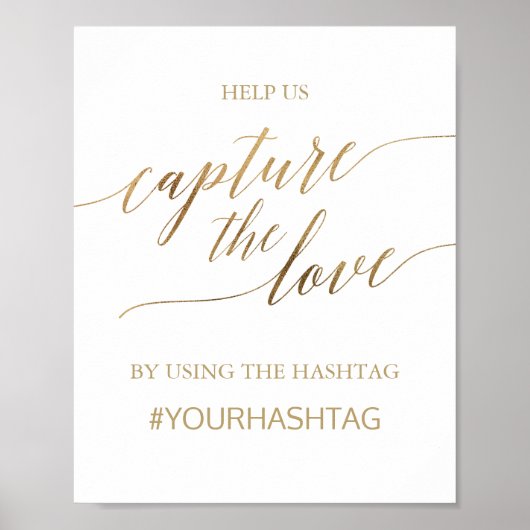 エレガントなゴールドカリグラフィー ラブをキャプチャー サイン (正面)