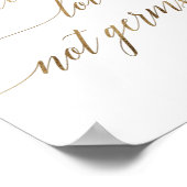 エレガントなゴールドカリグラフィー 愛を広げよう 病気を広げるな ポスター (角)