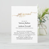 エレガントなゴールドカリグラフィー 結婚式の受付 招待状 (スタンド正面)