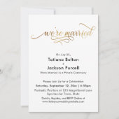 エレガントなゴールドカリグラフィー 結婚式の受付 招待状 (正面)