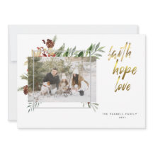 エレガントなゴールドカリグラフィー 3 枚の写真 クリスマス