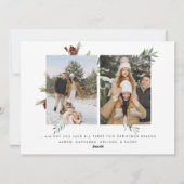 エレガントなゴールドカリグラフィー 3 枚の写真 クリスマス (裏面)